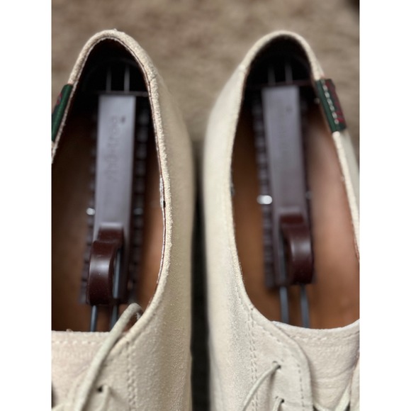 Bass Mens Utility Oxford Tan Suede Lace Up Dress Shoes 10.5 Made in USA - Picture 5 of 9